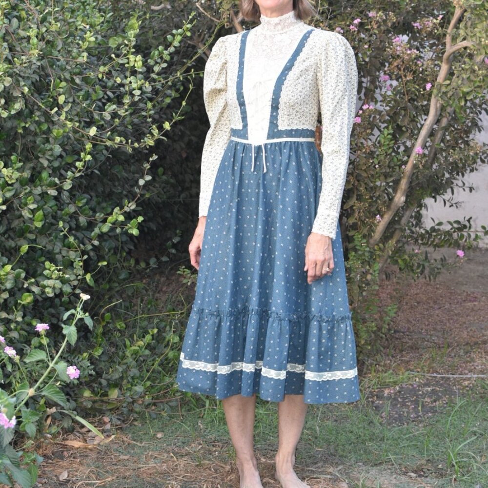 Gunne Sax Dress (Cottagecore, Prairie, Floral)